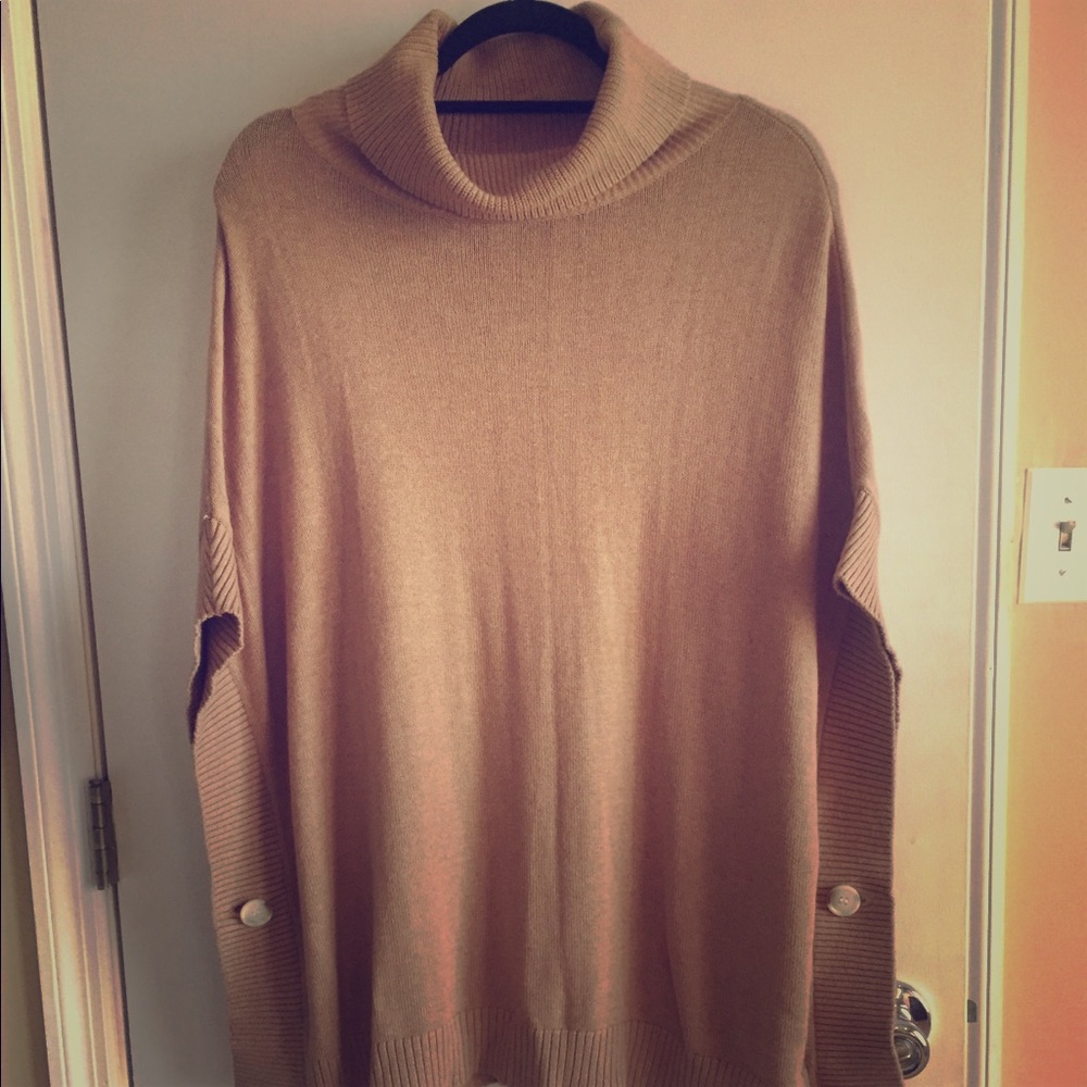 Poncho with button detail from Loft